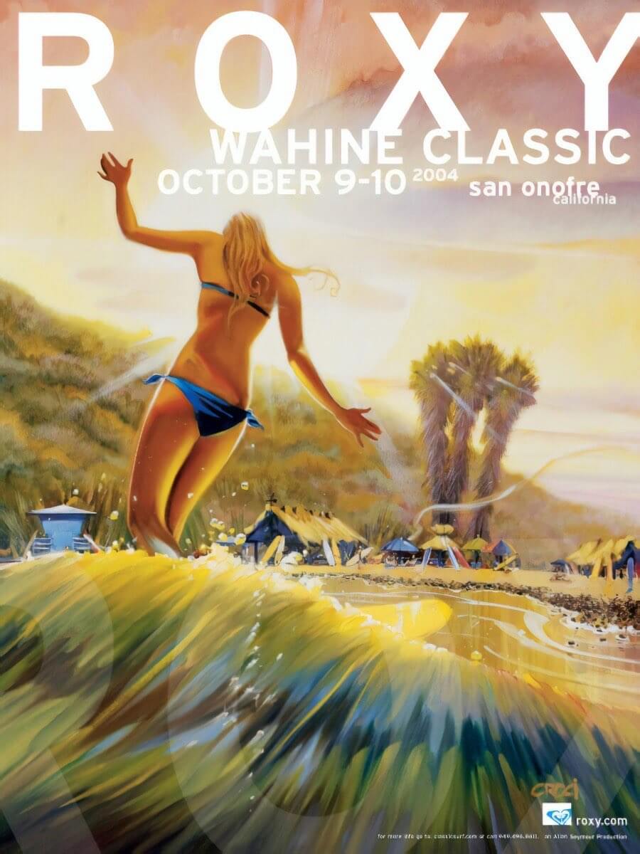 *Original* ROXY WAHINE CLASSIC 2005 San Onofre WOMEN'S SURF CONTEST POSTER 