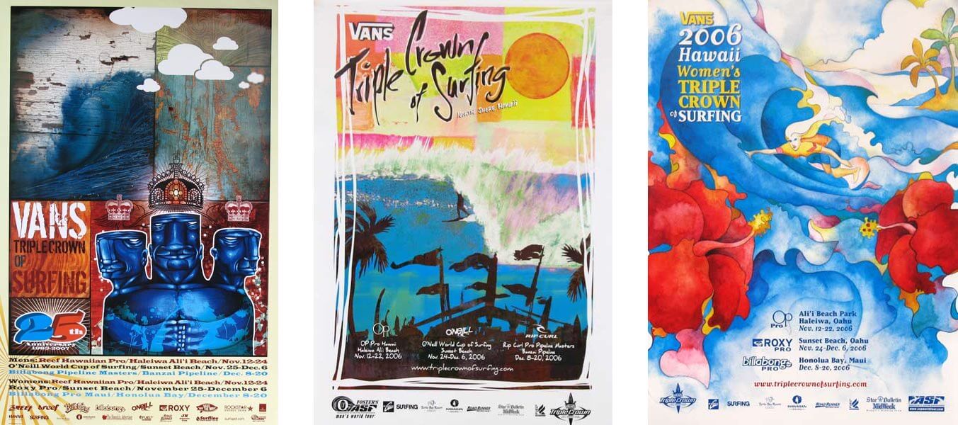 2007 & 2006 Triple Crown of Surfing posters