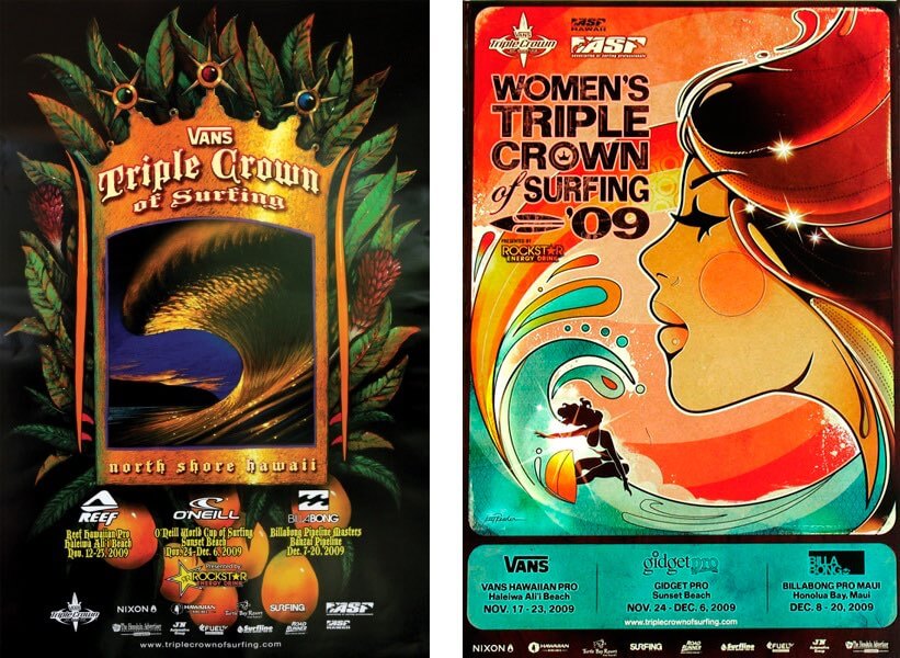 2009 Triple Crown of Surfing posters