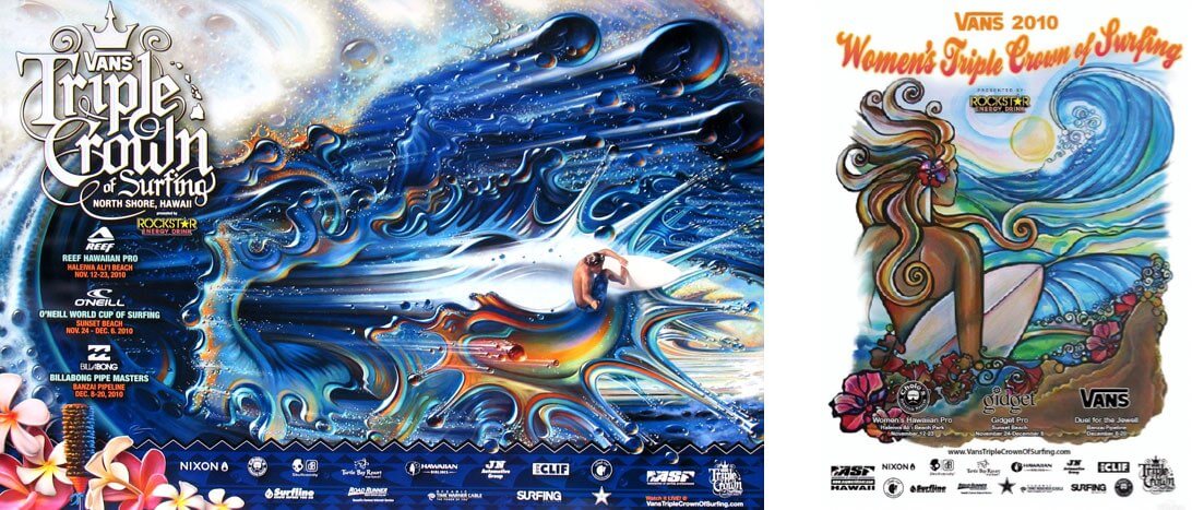 2010 Triple Crown of Surfing posters