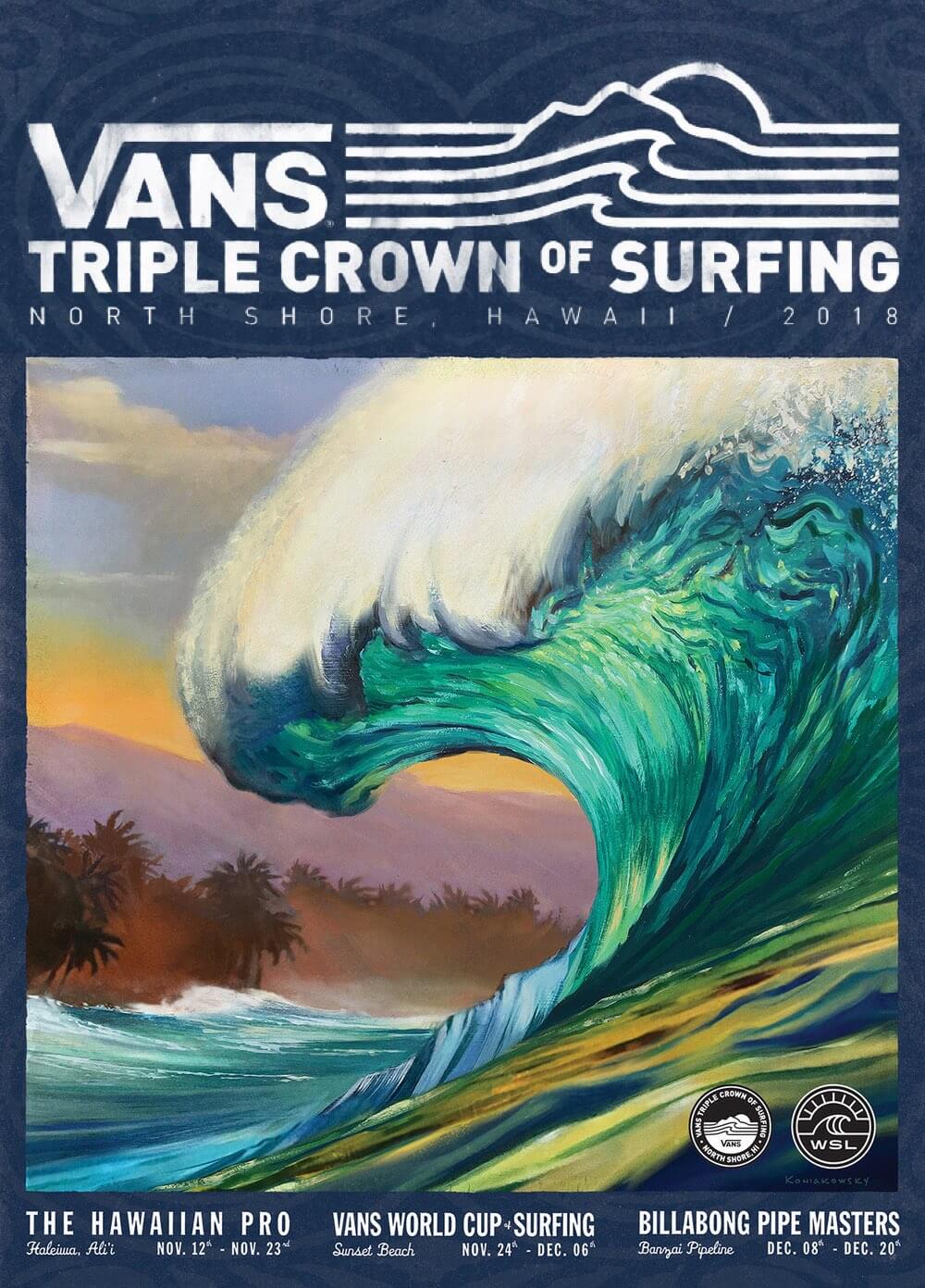 2018 Triple Crown of Surfing poster