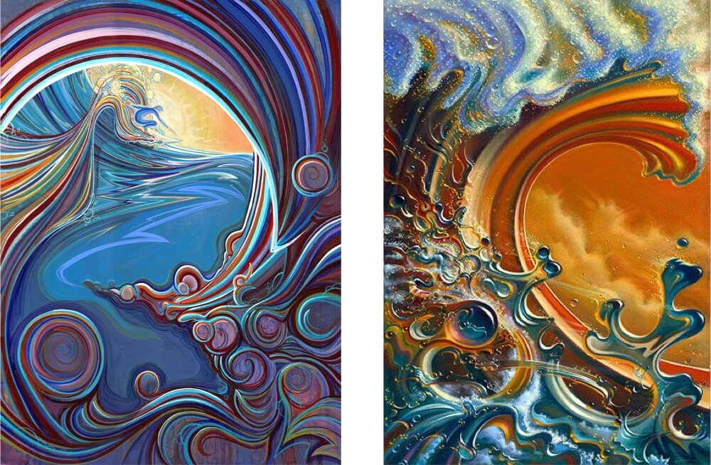 Abstract surf art by Spencer Reynolds and Chris Lundy