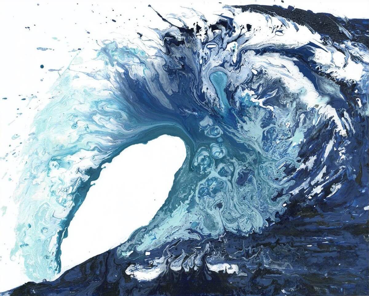 Abstract surf art by Kate Shephard