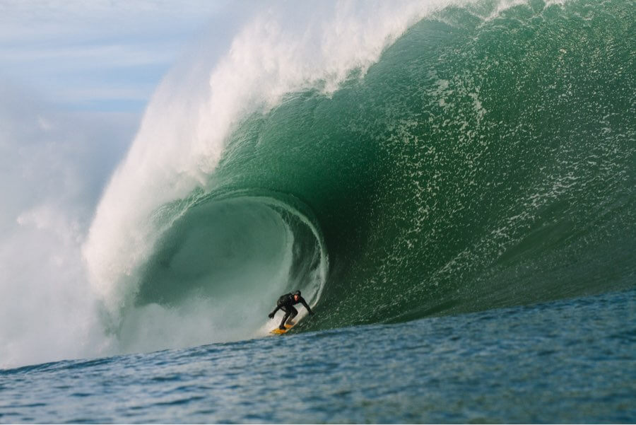 Big wave surfer in Ireland