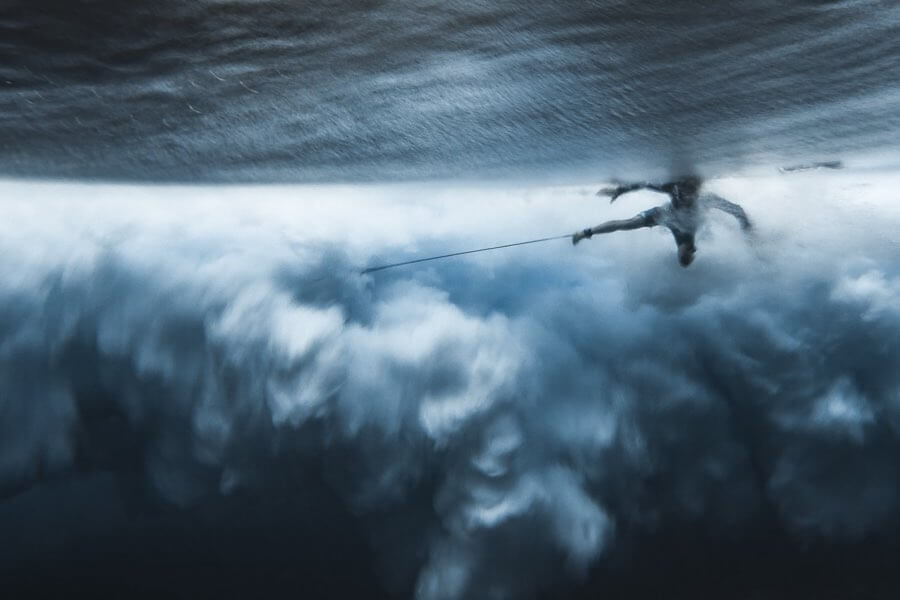 The Fight (surfer underwater wave)