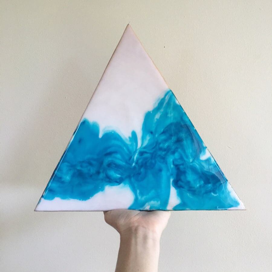 Triangular resin art