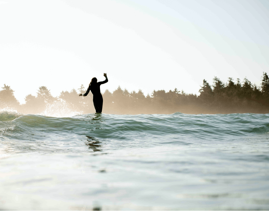 Dancing Trees – Surfer with backdrop of trees