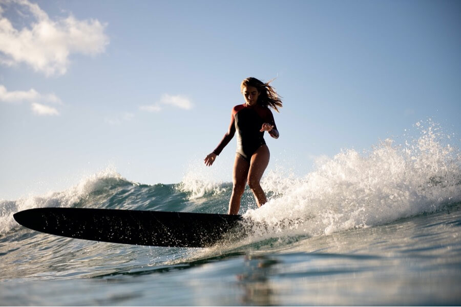 Hawaiian female surfer, Keani Canullo