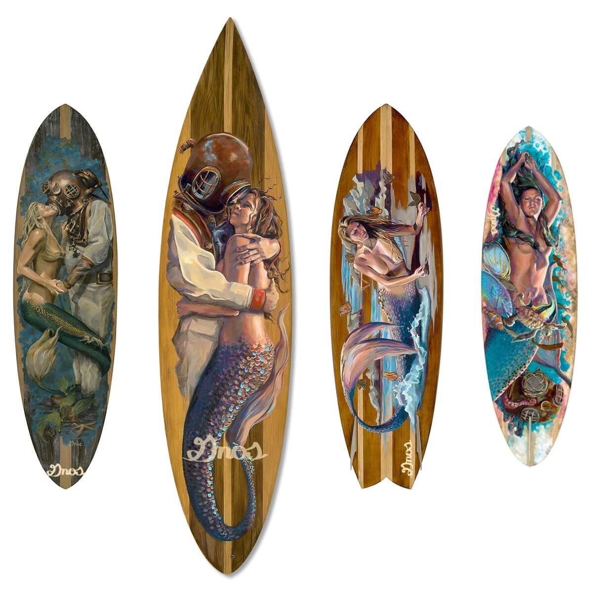 Surfboard art by Colleen Gnos