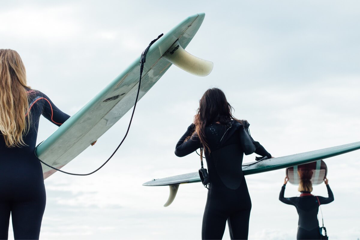 Surfer girls photo by Cristina Gareau