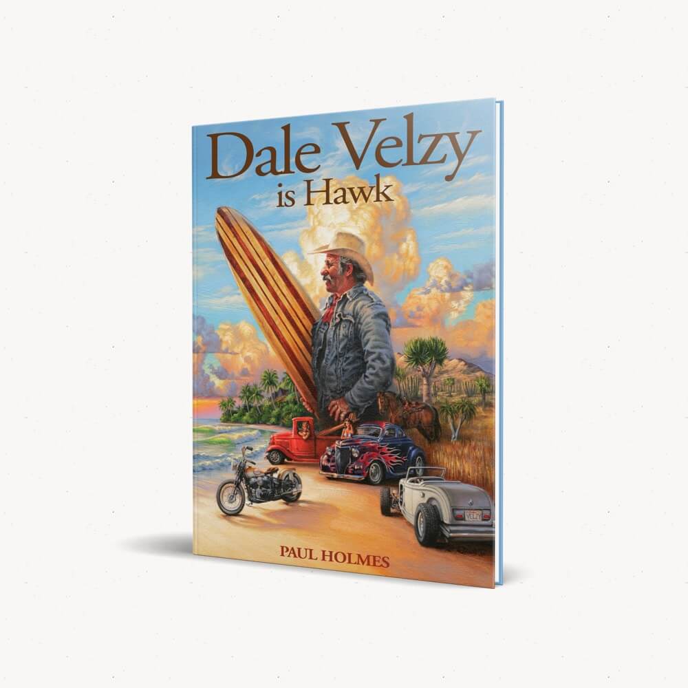 Dale Velzy is Hawk book. Cover painting by Phil Roberts