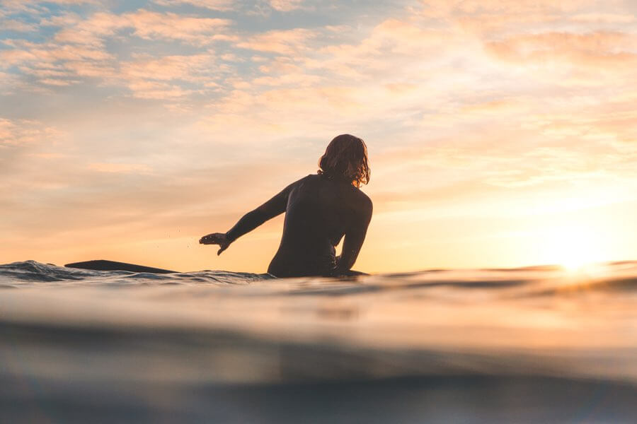 Sunset surfer