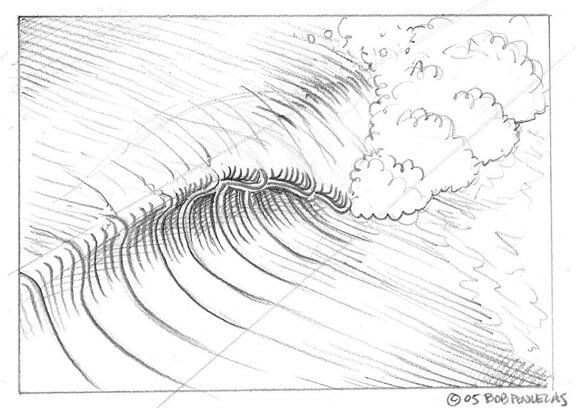 18 Easy Wave Drawing Ideas - How to Draw a Wave