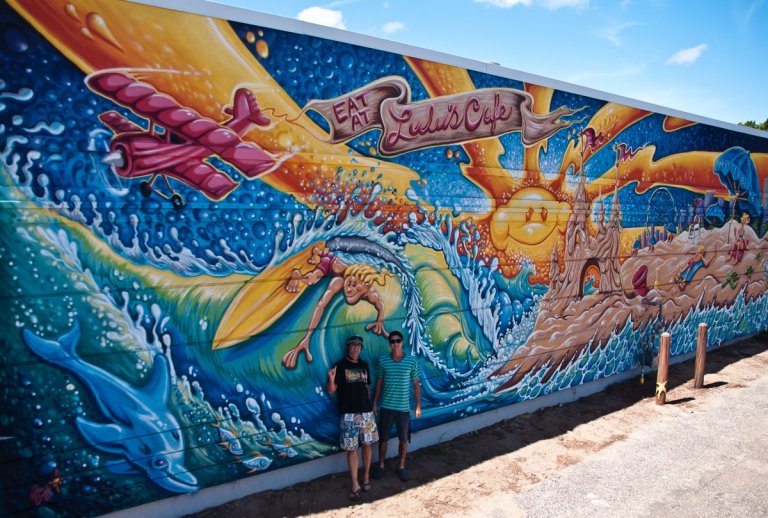Surf art murals Club of the Waves