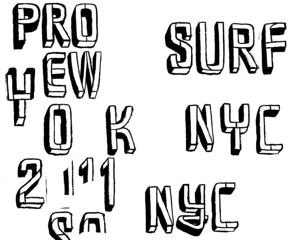 2011 Quiksilver Pro New York. typography by George Bates