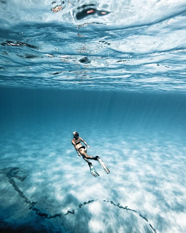 Underwater bikini diver