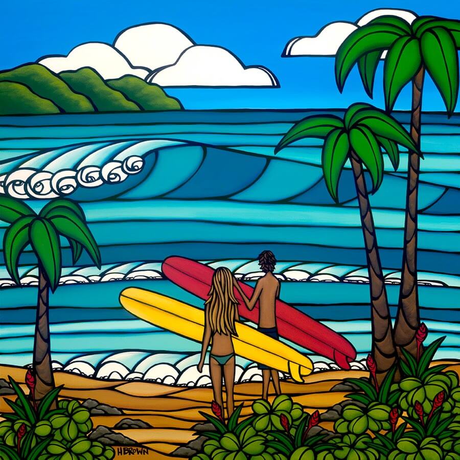 Heather Brown — Surf Artist in Kauai, Hawaii (via California)