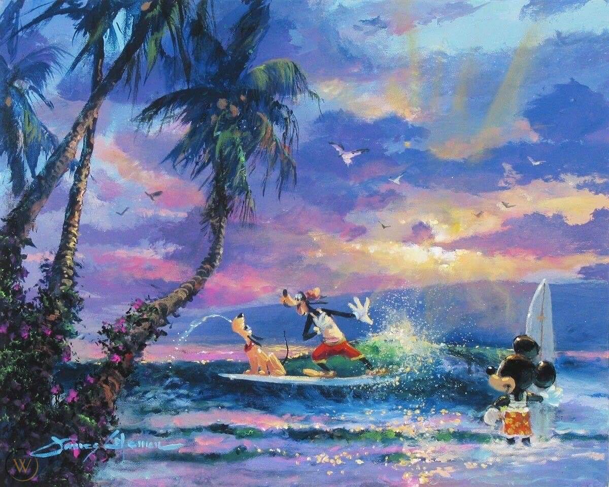 Summer Escape (Disney surf art) by James Coleman