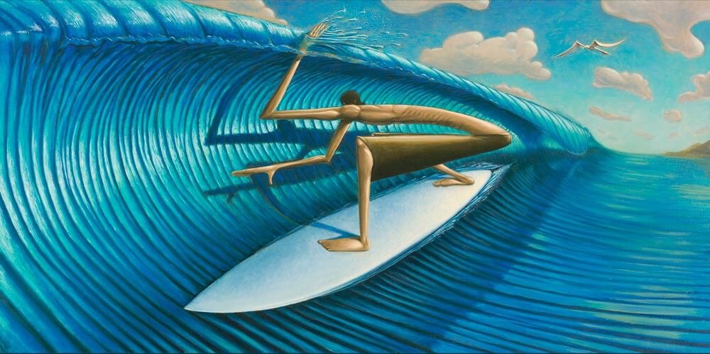 Cut Lip by surf artist, Jay Alders