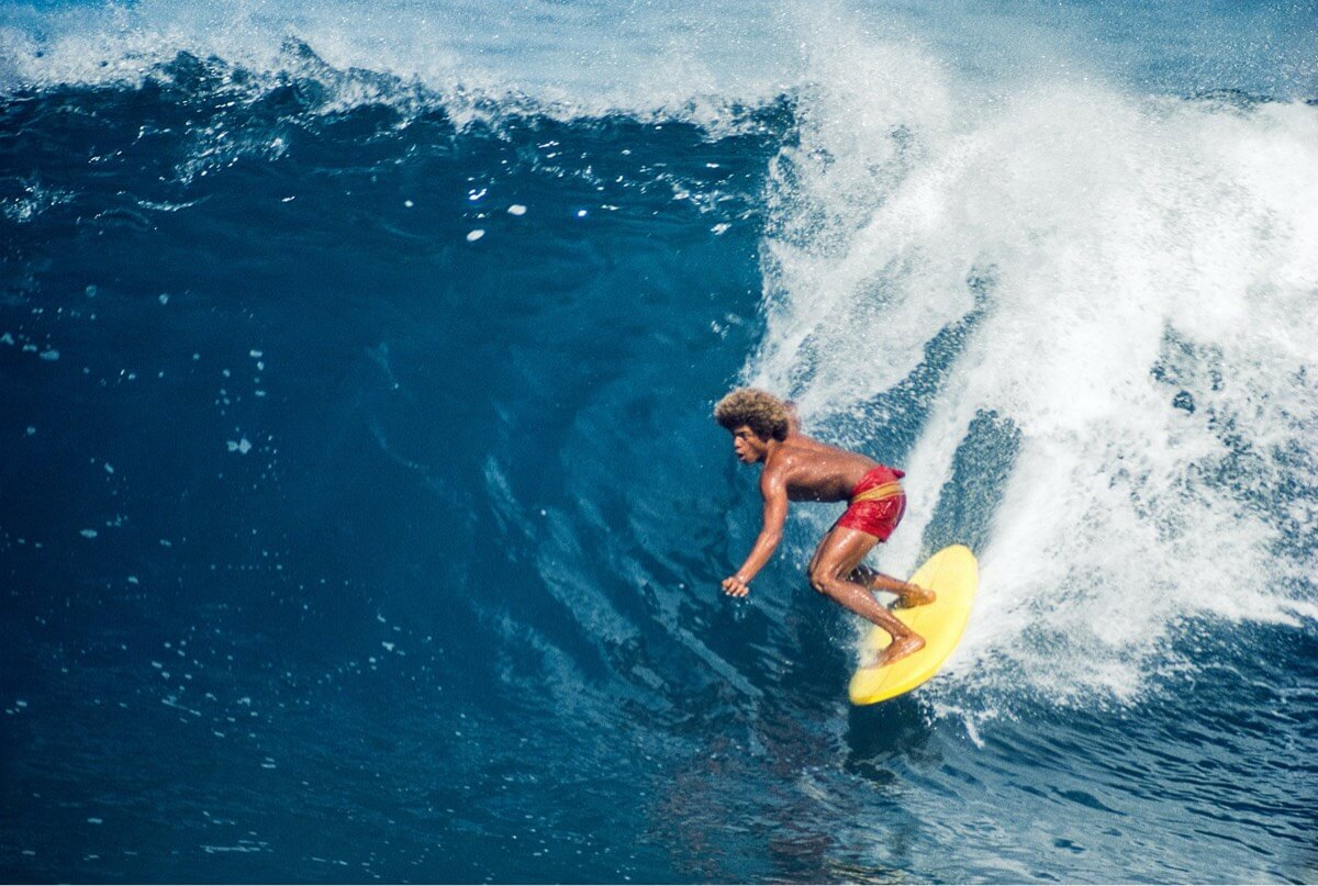 Buttons Kaluhiokalani surfing Backdoor on Oahu, Hawaii