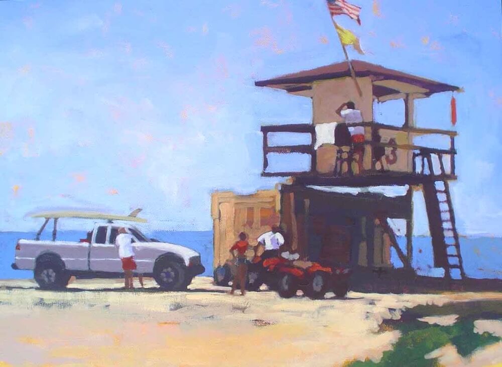 Lifeguard tower in California