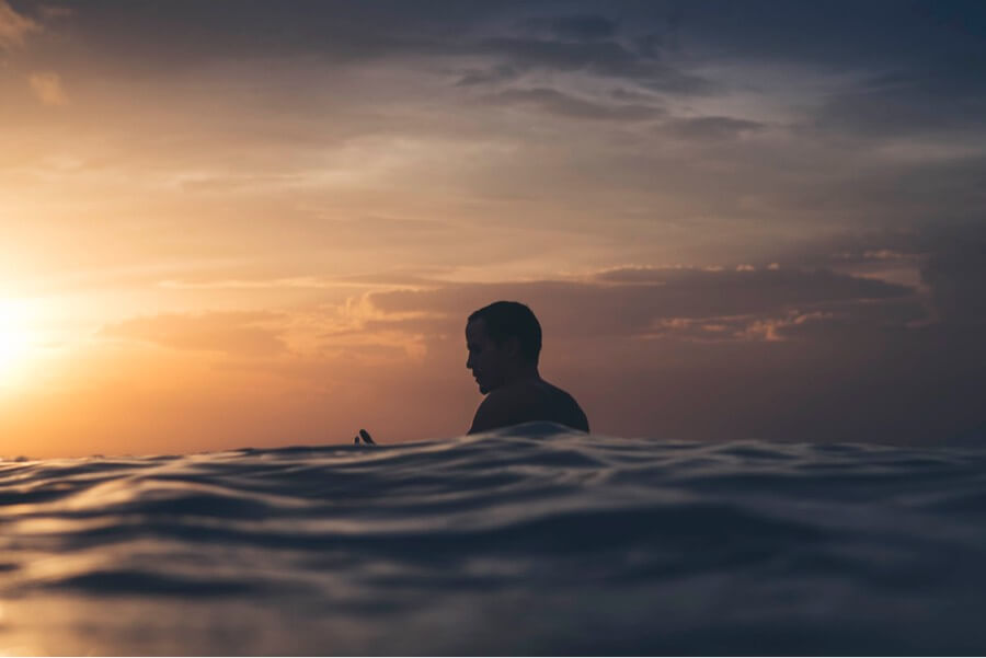 Sunset surfer