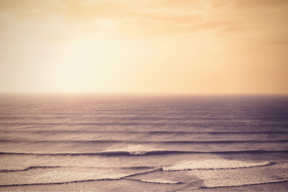 Sepia tone ocean waves