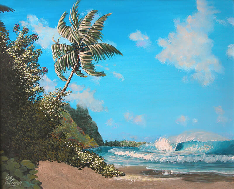 Island surf scene