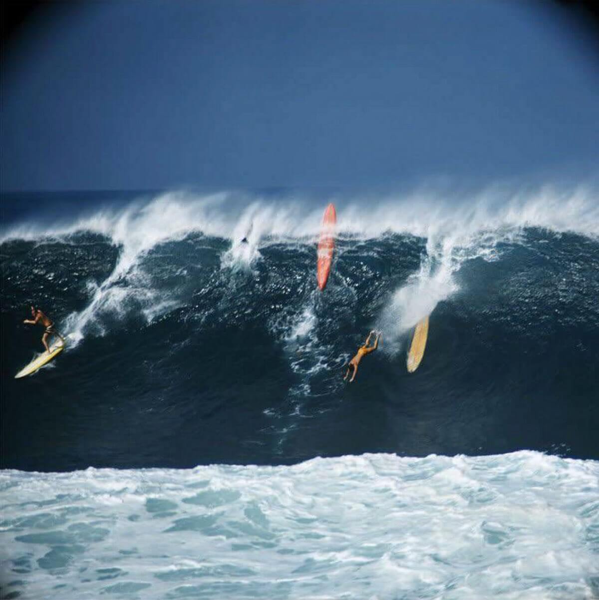 Big wave surfers