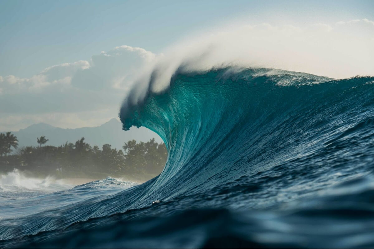 Perfect wave on the North Shore of Oahu, Hawaii. Photo by Maria Fernanda
