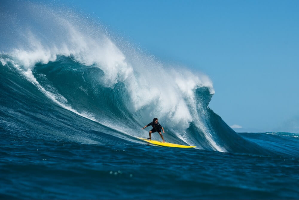 Female big wave surfer, Polly Ralda