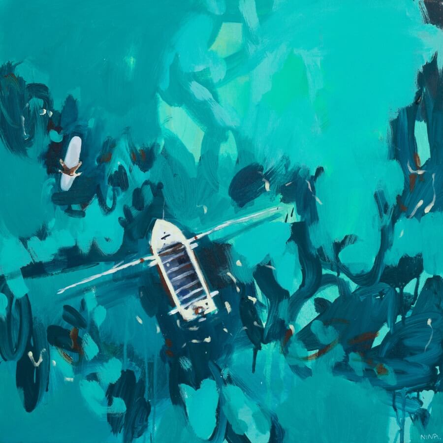 Aerial ocean view art