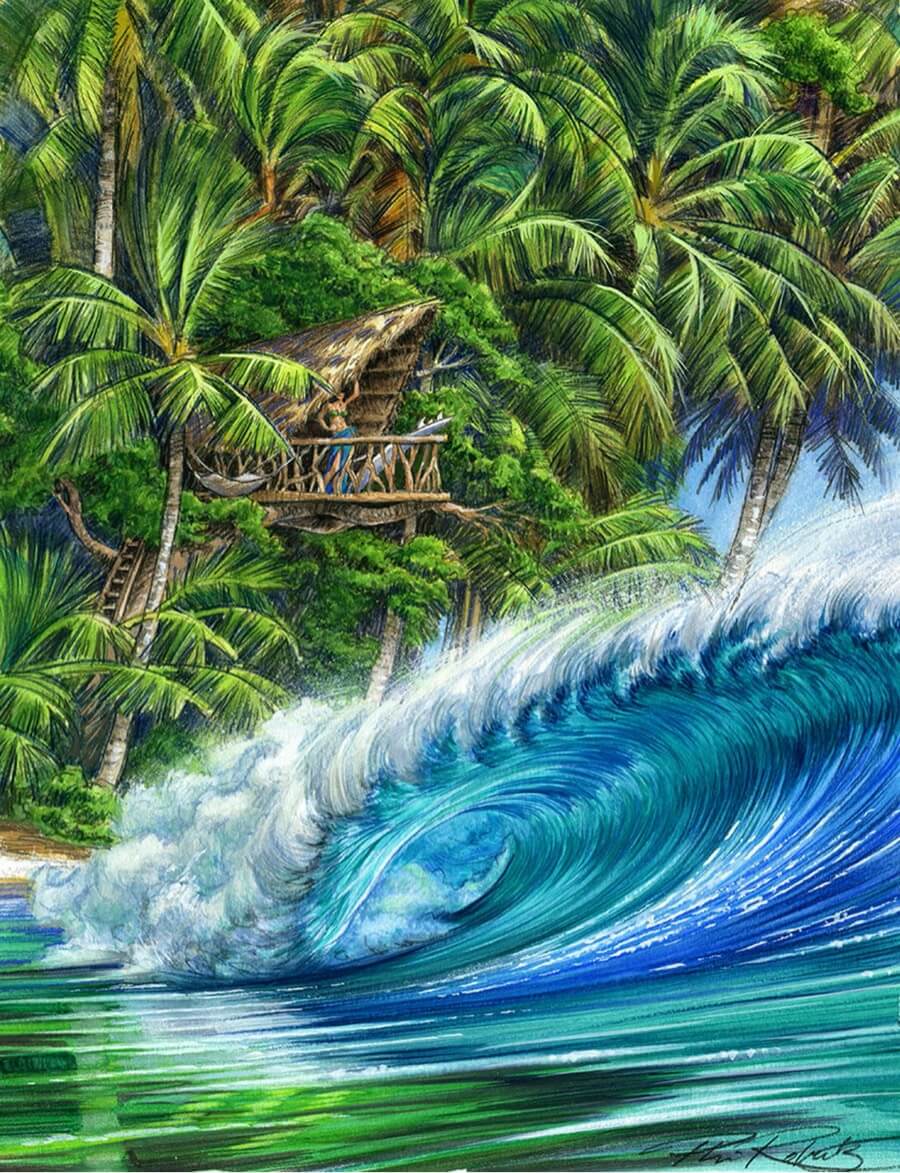 Surf Island Hut With A View
