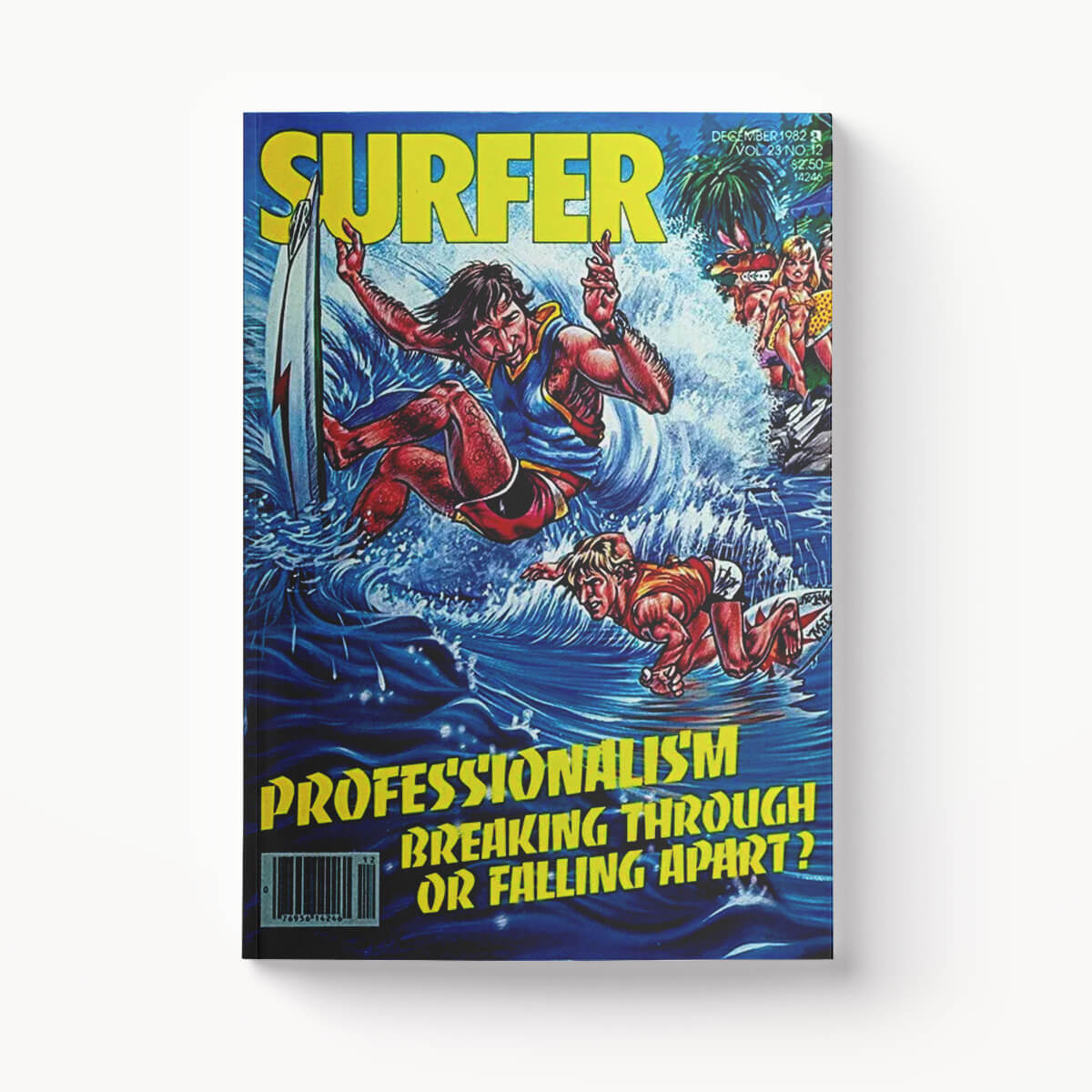 Cover of Surfer Magazine in 1982 featuring art by Phil Roberts