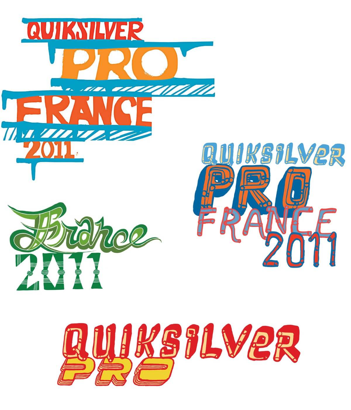 Quiksilver Pro France 2011 type explorations by George Bates