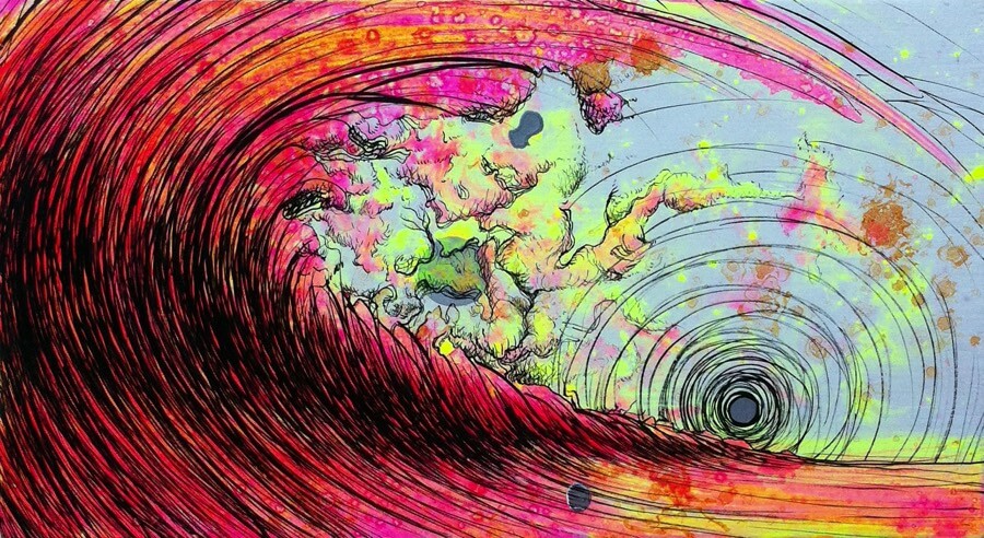 Abstract surf art