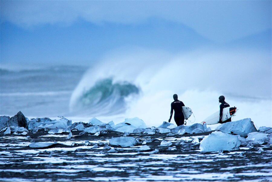 Cold water surfing