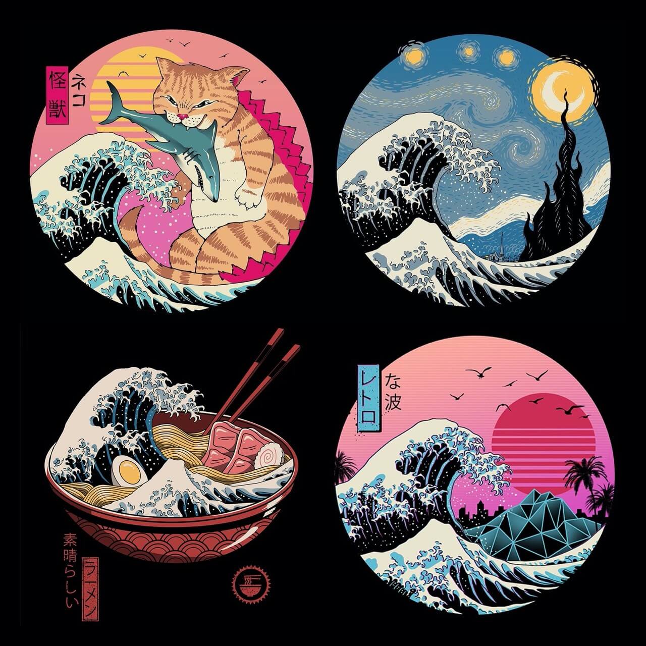 The Great Wave off Kanagawa reimagined by Vincent Trinidad