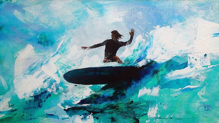 Surfer art