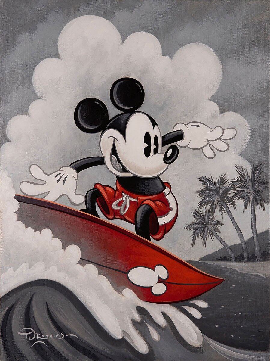 Mickahuna (Disney surf art) by Tim Rogerson