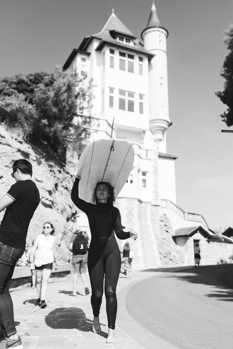 Surfer in Biarritz, France